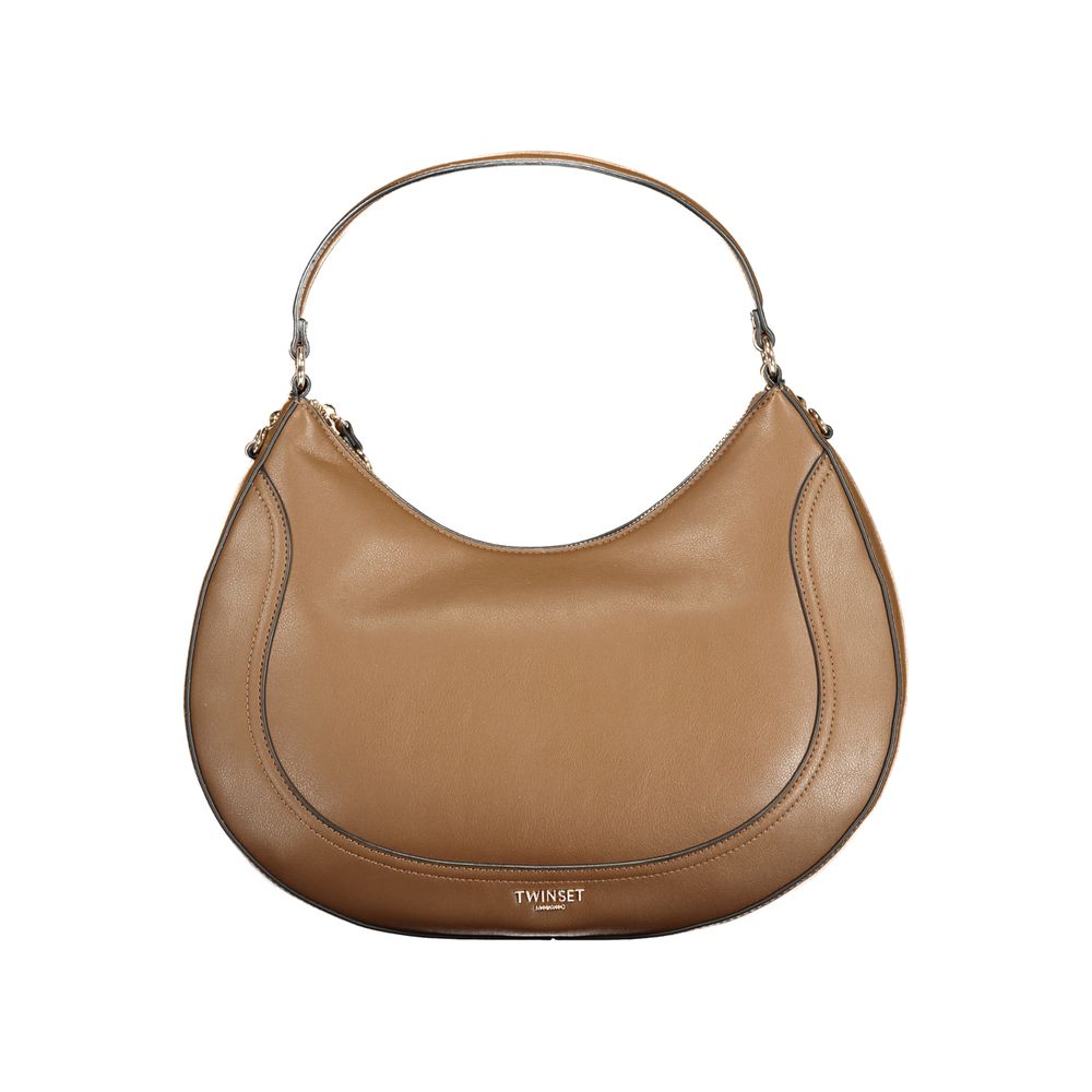 Brown Polyurethane Women's Bag