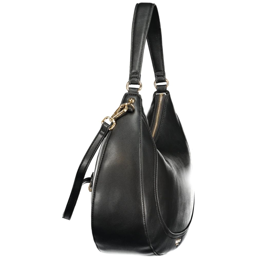 Black Polyurethane Women Bag