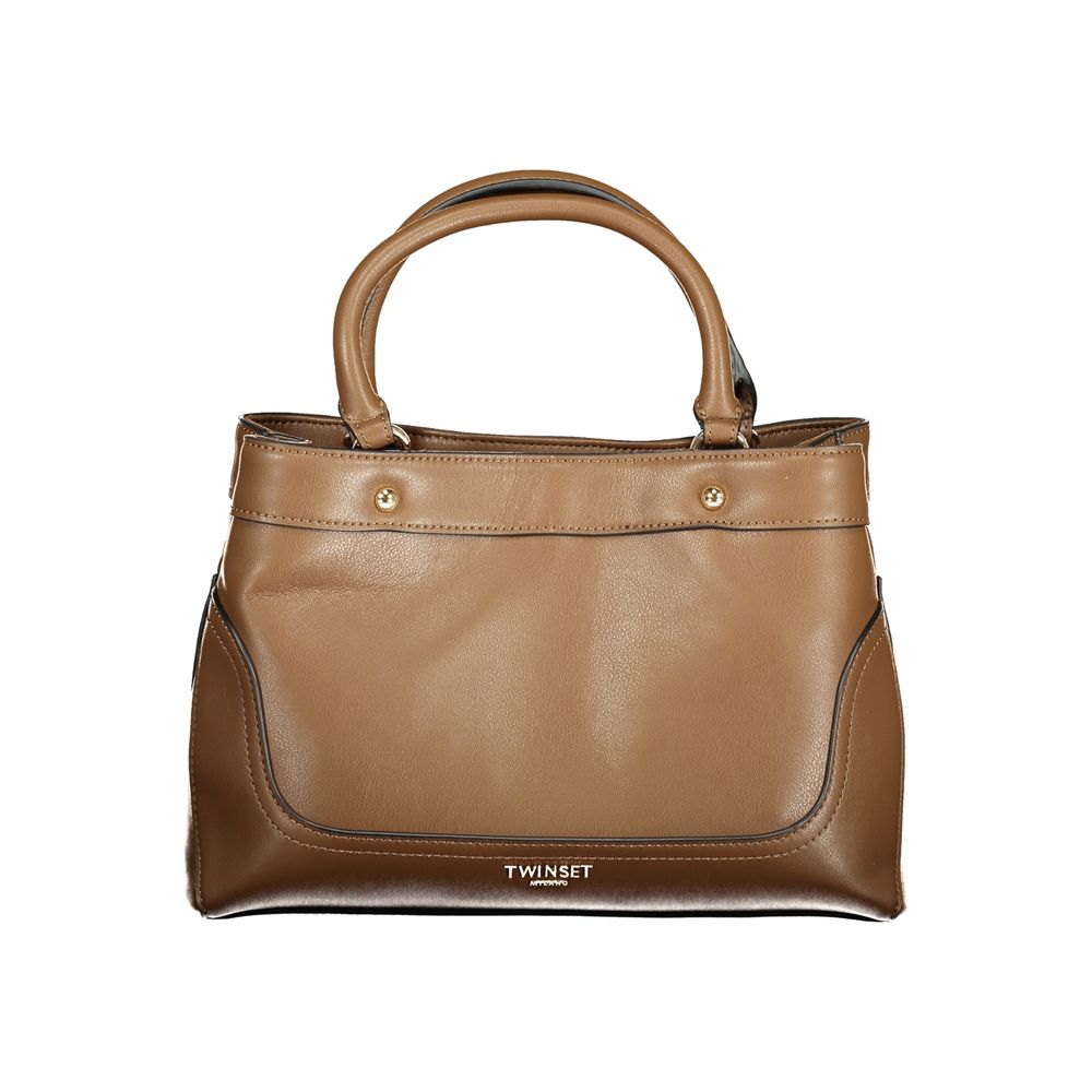 Brown Polyurethane Women's Bag