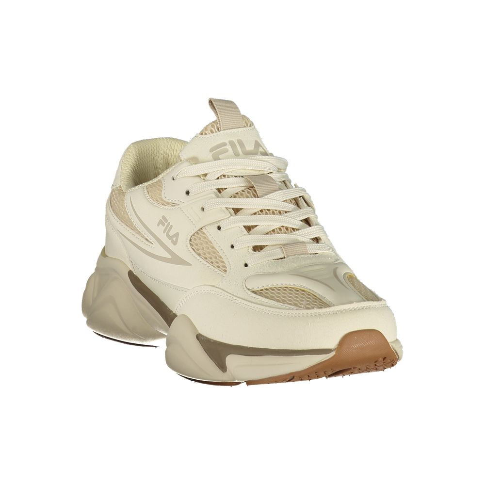 White Polyester Men's Sneaker