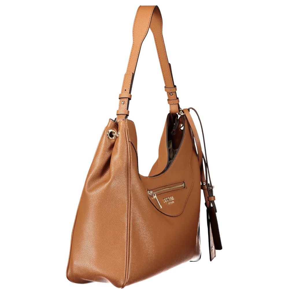 Brown Polyurethane Women's Bag