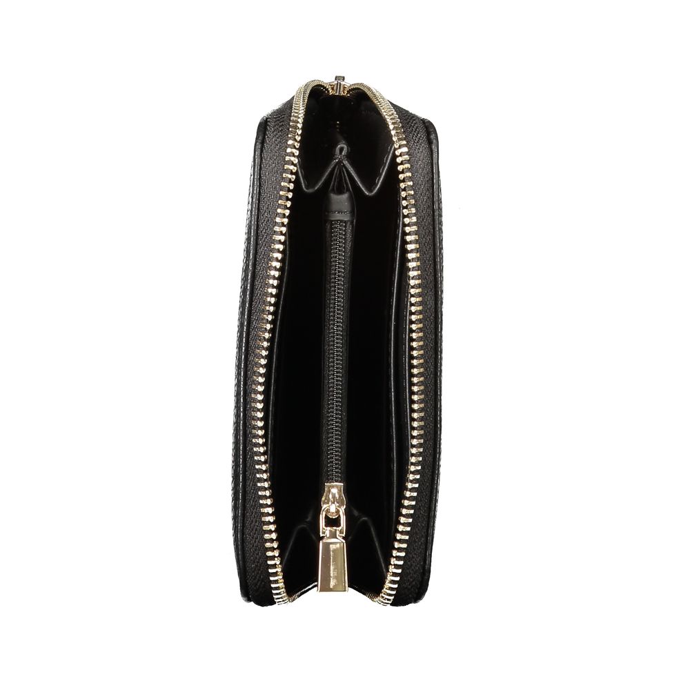 Black Polyurethane Women Wallet