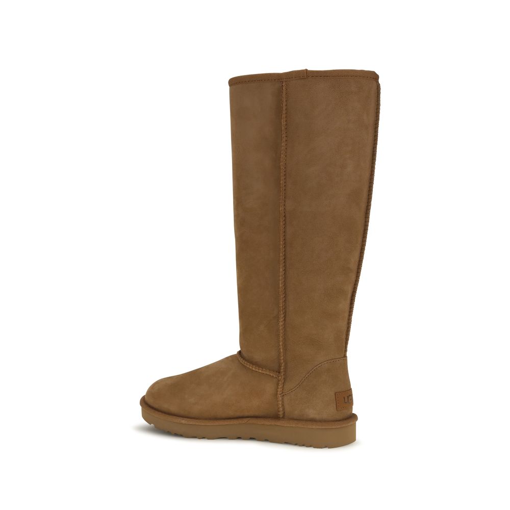 Brown Calf Leather Bos Taurus Flat Boots