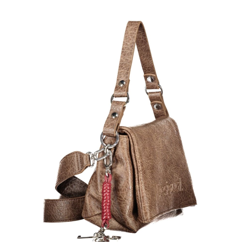 Brown Polyurethane Women's Bag