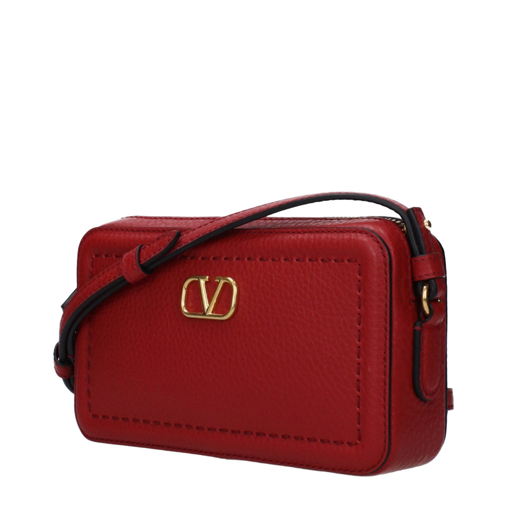 Red Leather Crossbody Bag