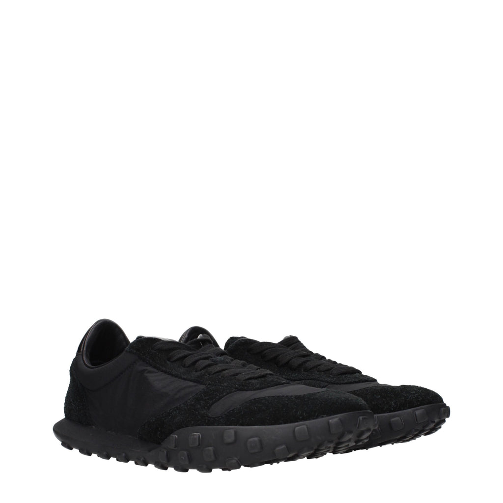 Black Fabric Sneakers