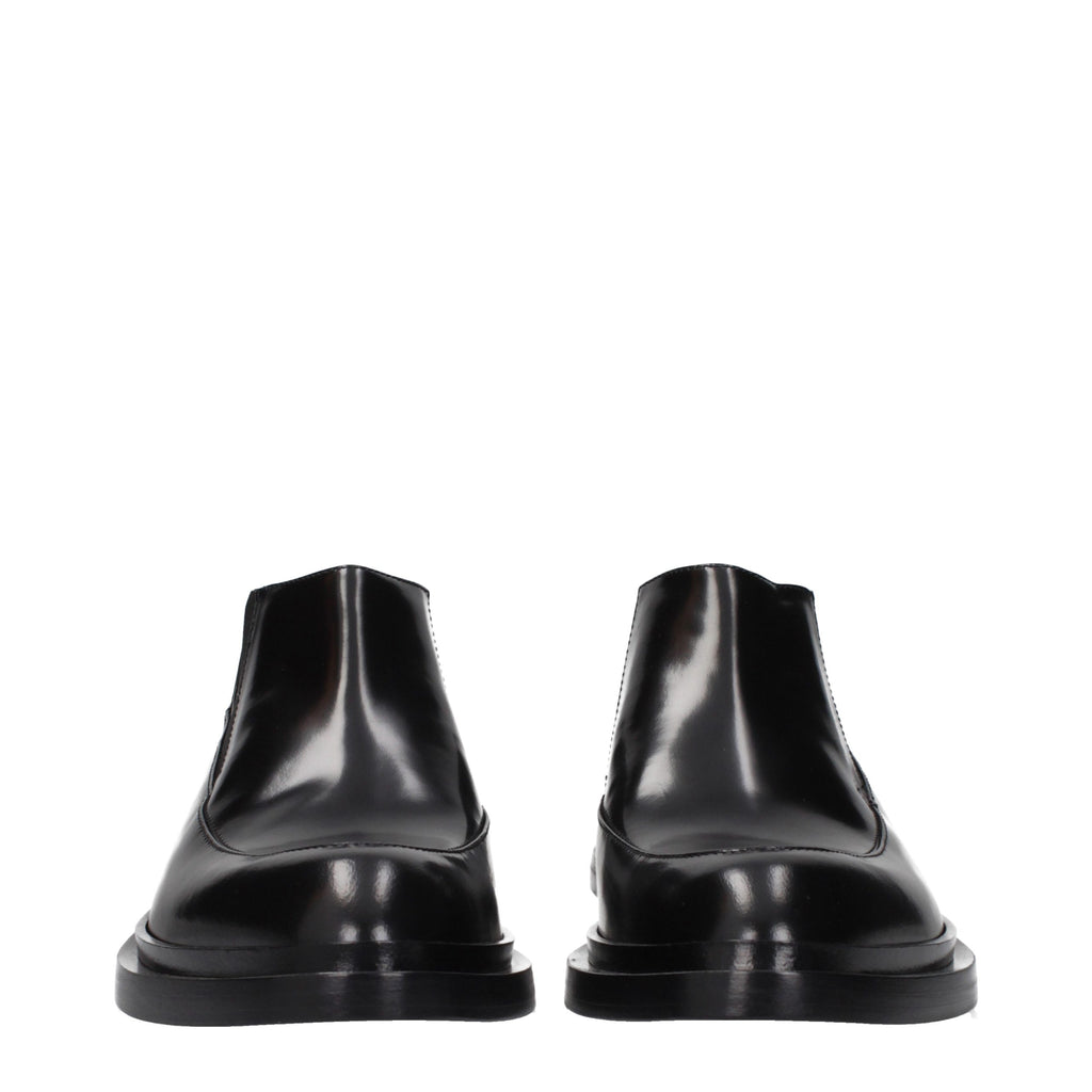 Black Leather Ankle Boots