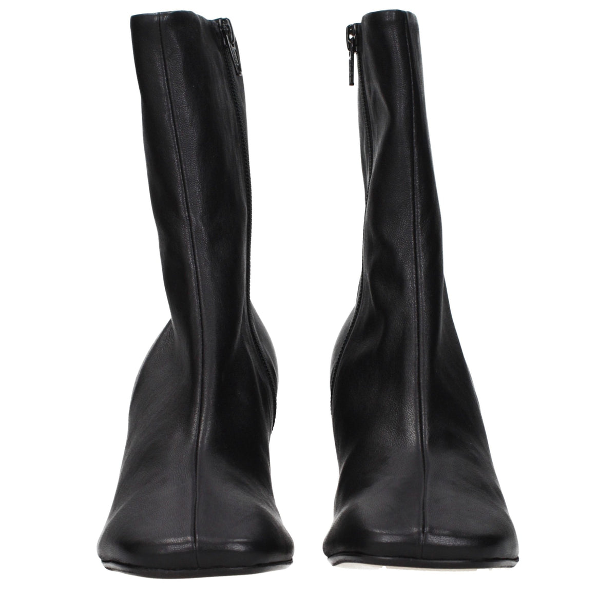 Black Leather Ankle Boots