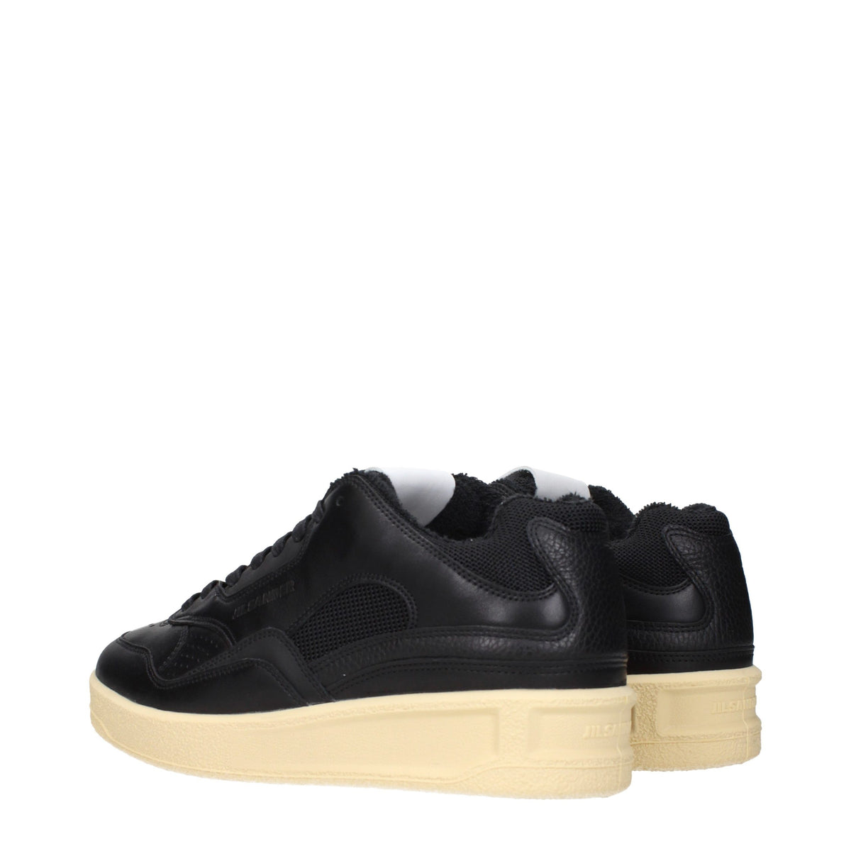 Black Leather Low Top Sneakers