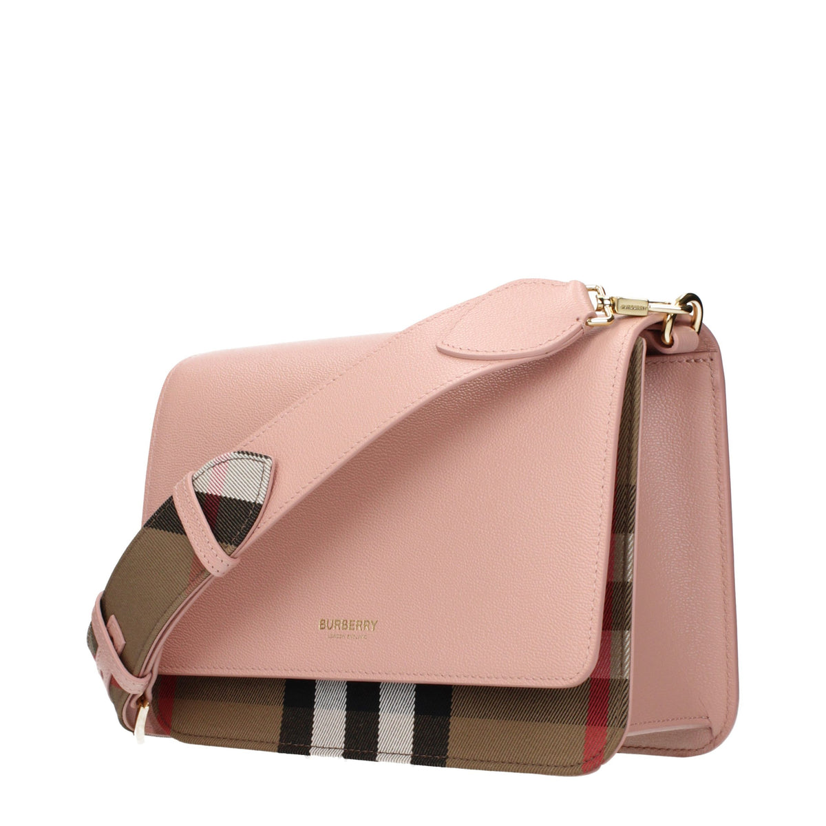 Pink Leather Crossbody Bag