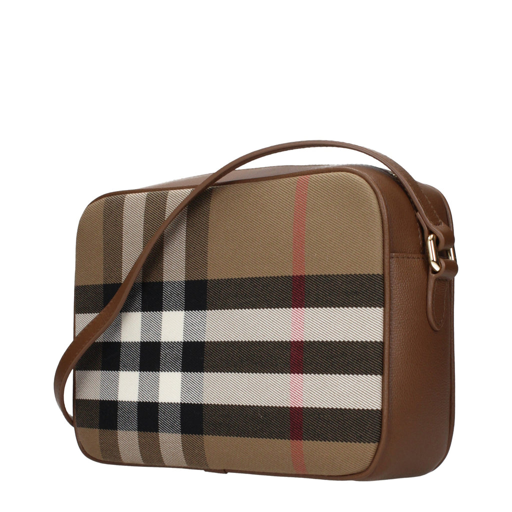 Beige Fabric Crossbody Bag