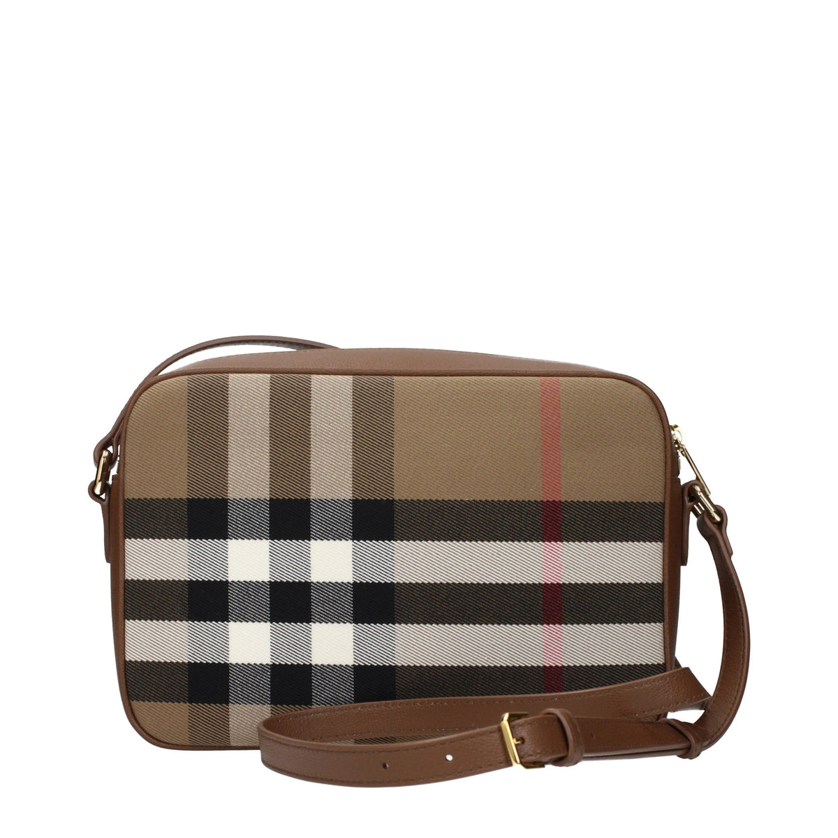 Beige Fabric Crossbody Bag