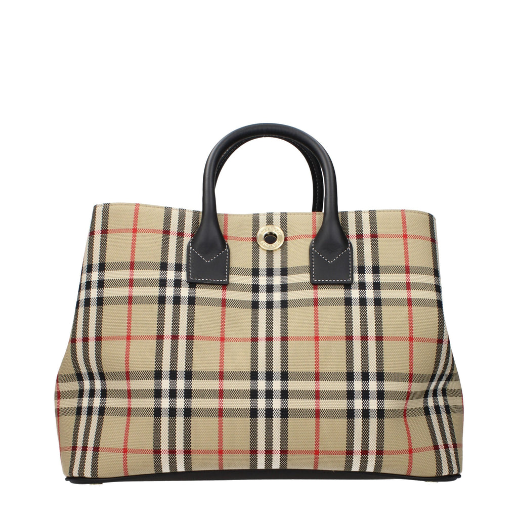 Beige Fabric Handbag