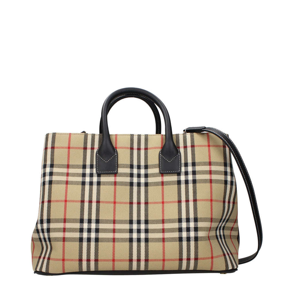 Beige Fabric Handbag