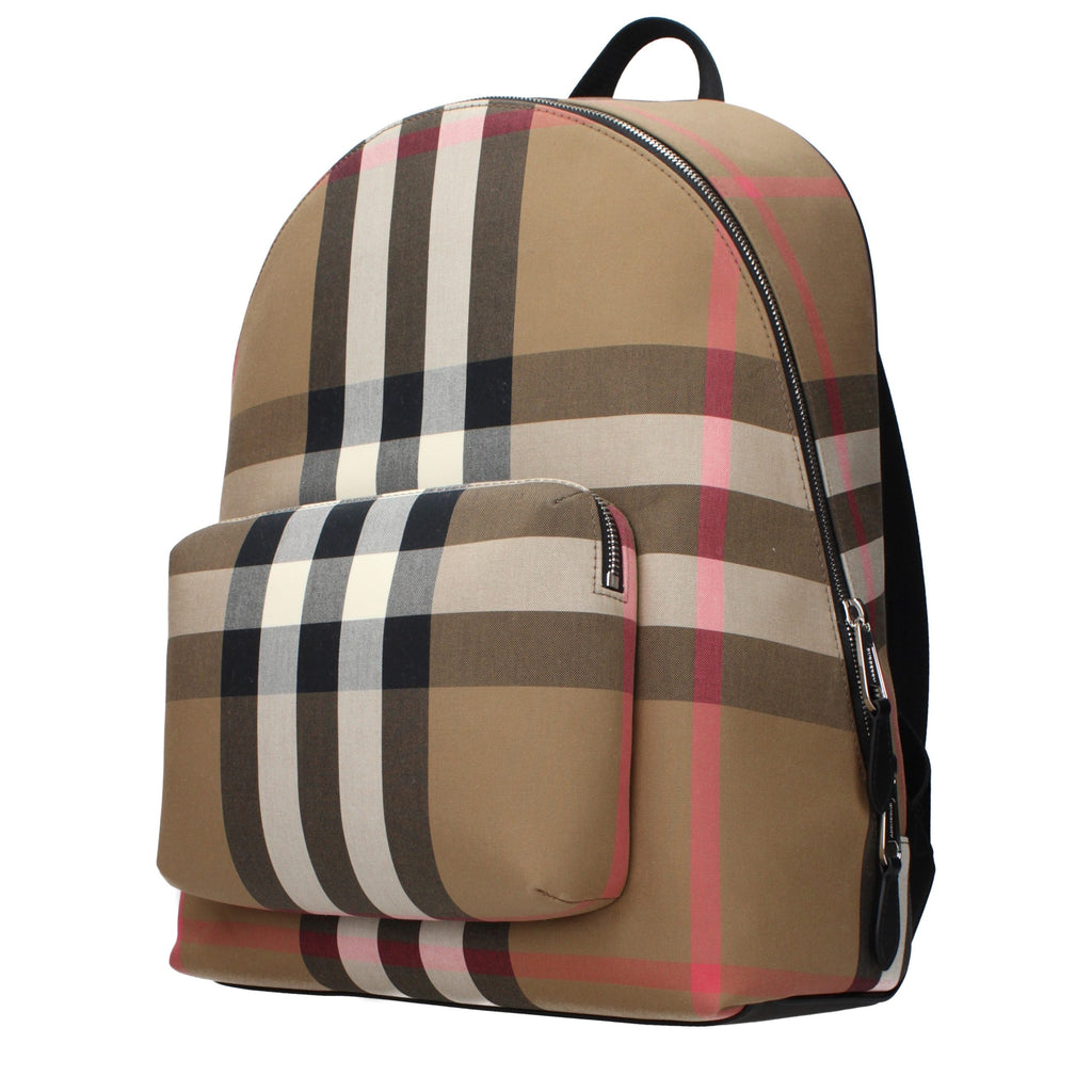 Beige Fabric Backpack