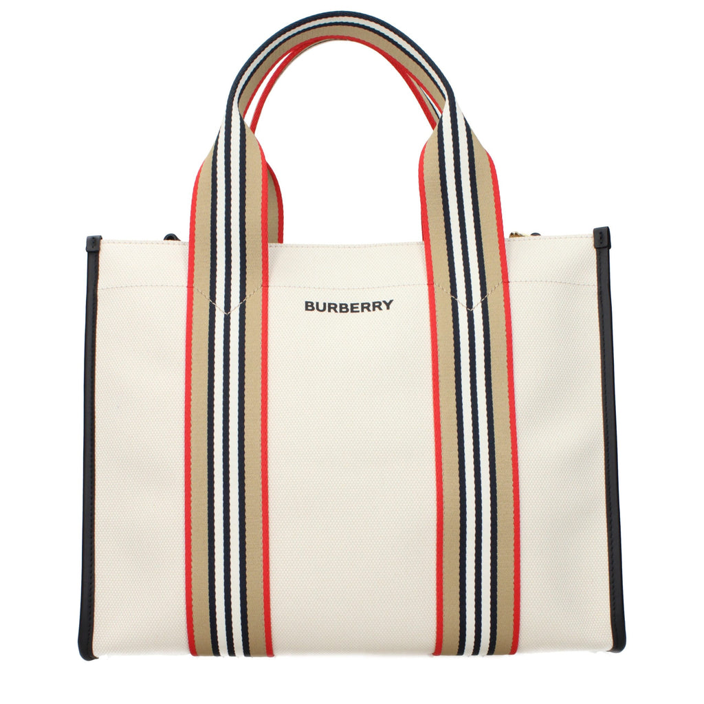 Beige Fabric Handbag