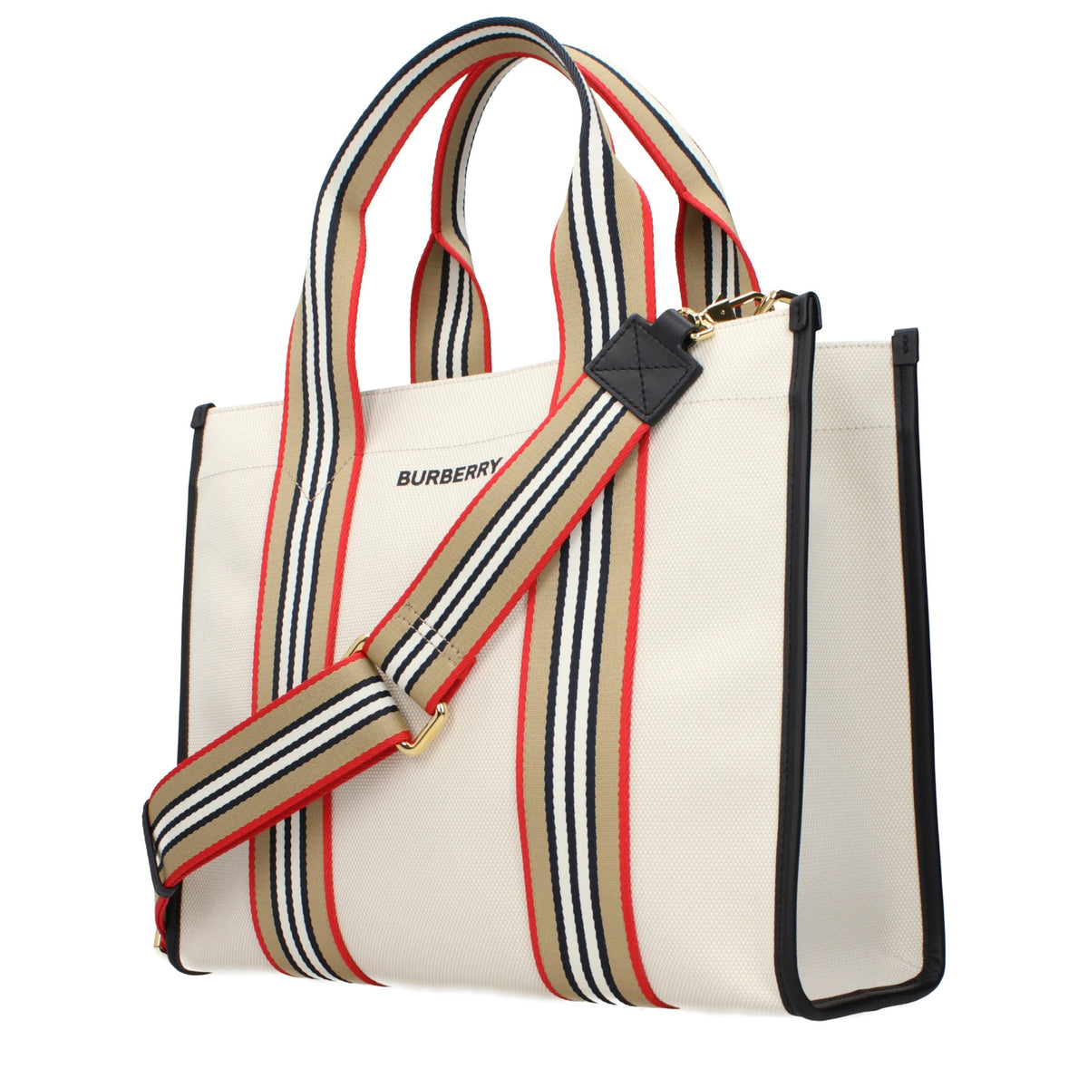 Beige Fabric Handbag