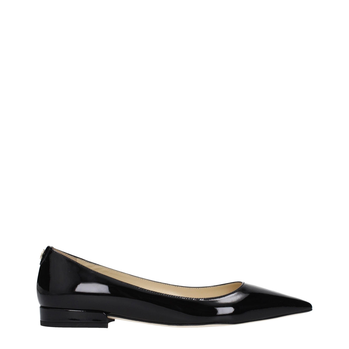 Black Leather Flats