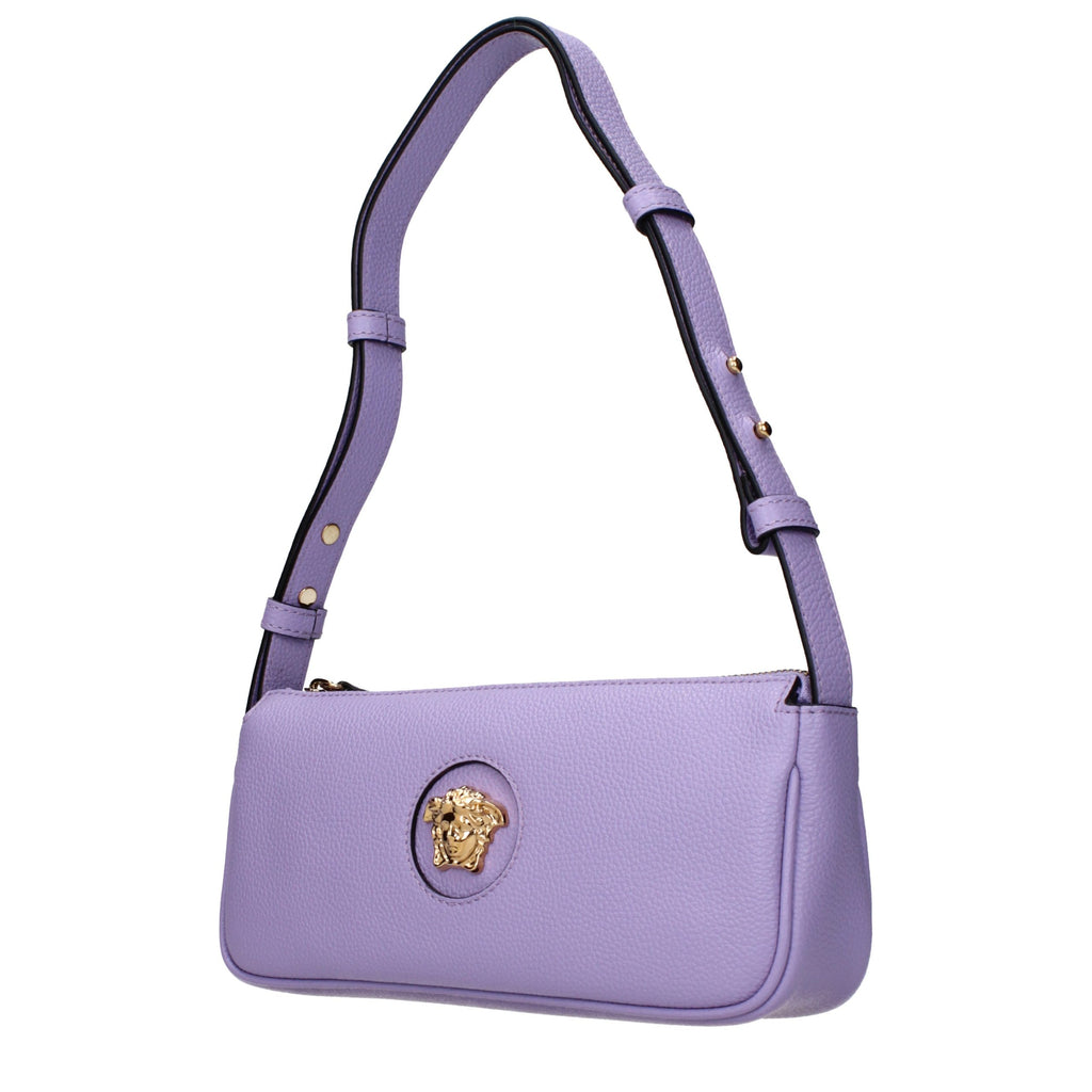 Purple Leather Shoulder Bag