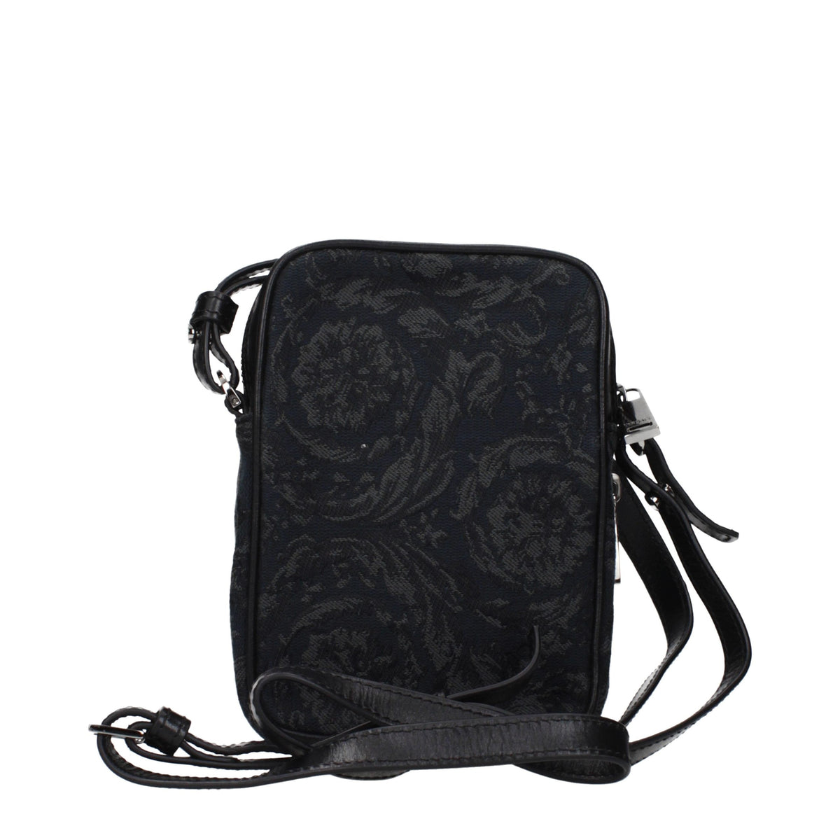 Black Fabric Crossbody Bag