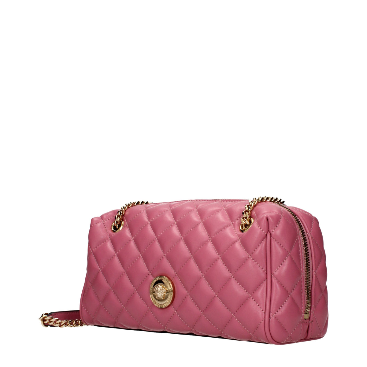 Pink Leather Shoulder Bag