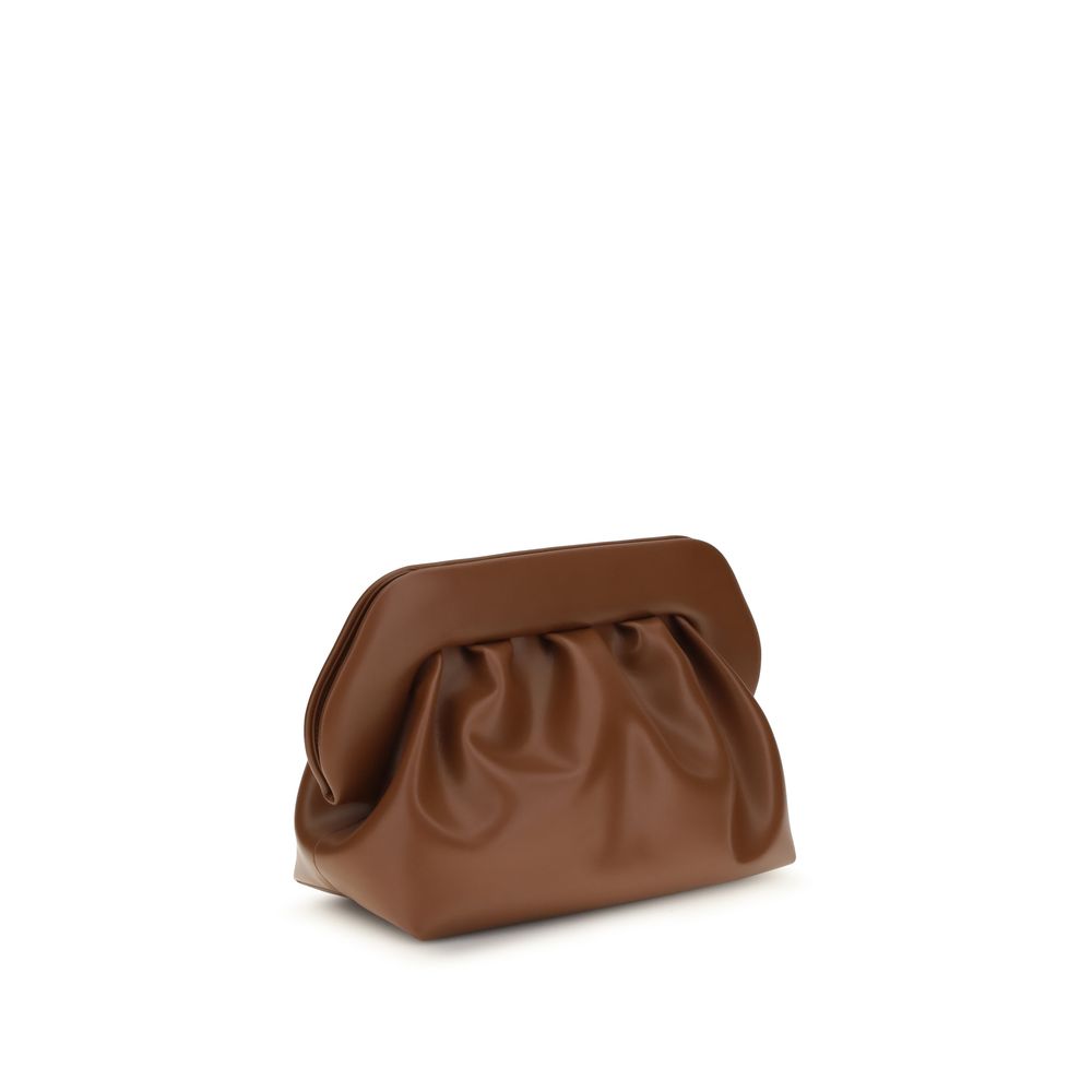 Brown Vegan Leather Clutch Bag
