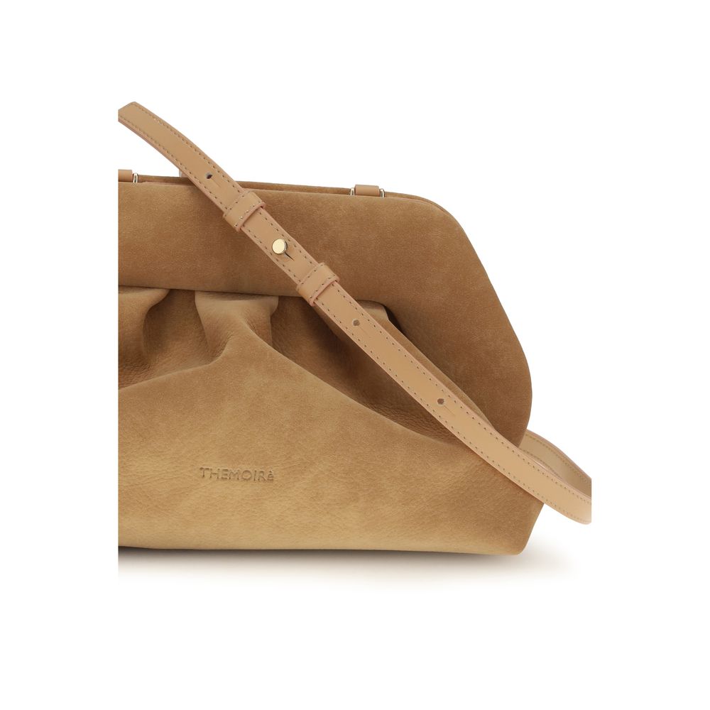 Beige Nubuc Leather Clutch Bag