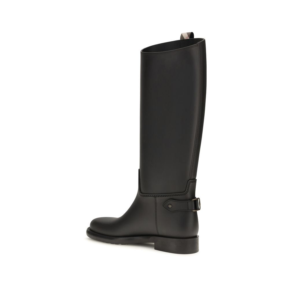 Black Polyurethane Rain Boots