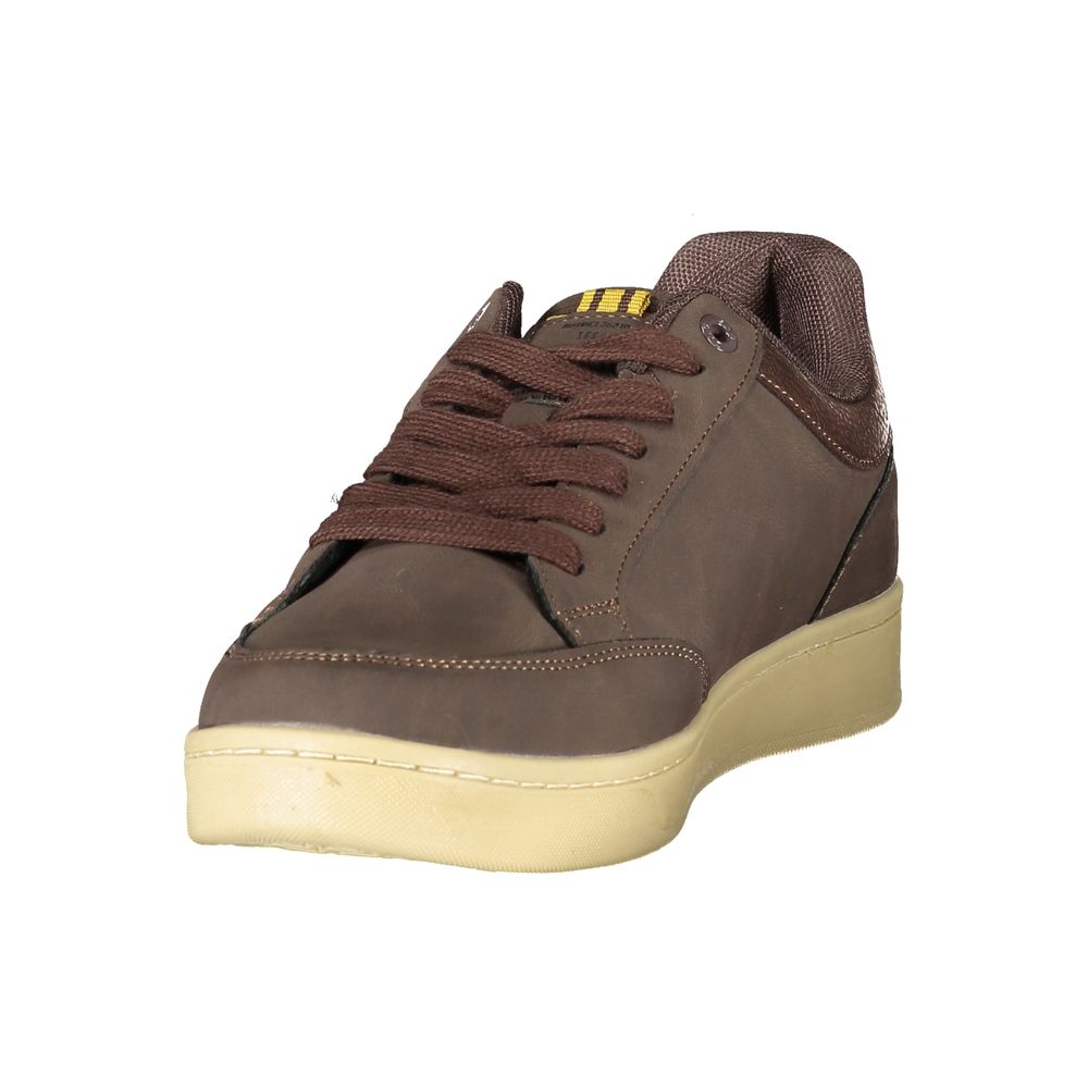 Brown Polyurethane Men's Sneaker