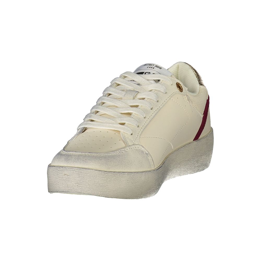 White Polyurethane Women's Sneaker