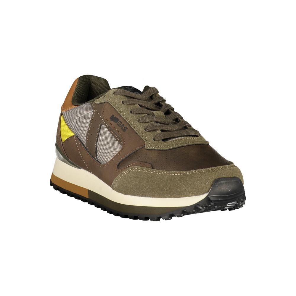 Brown Polyurethane Men's Sneaker