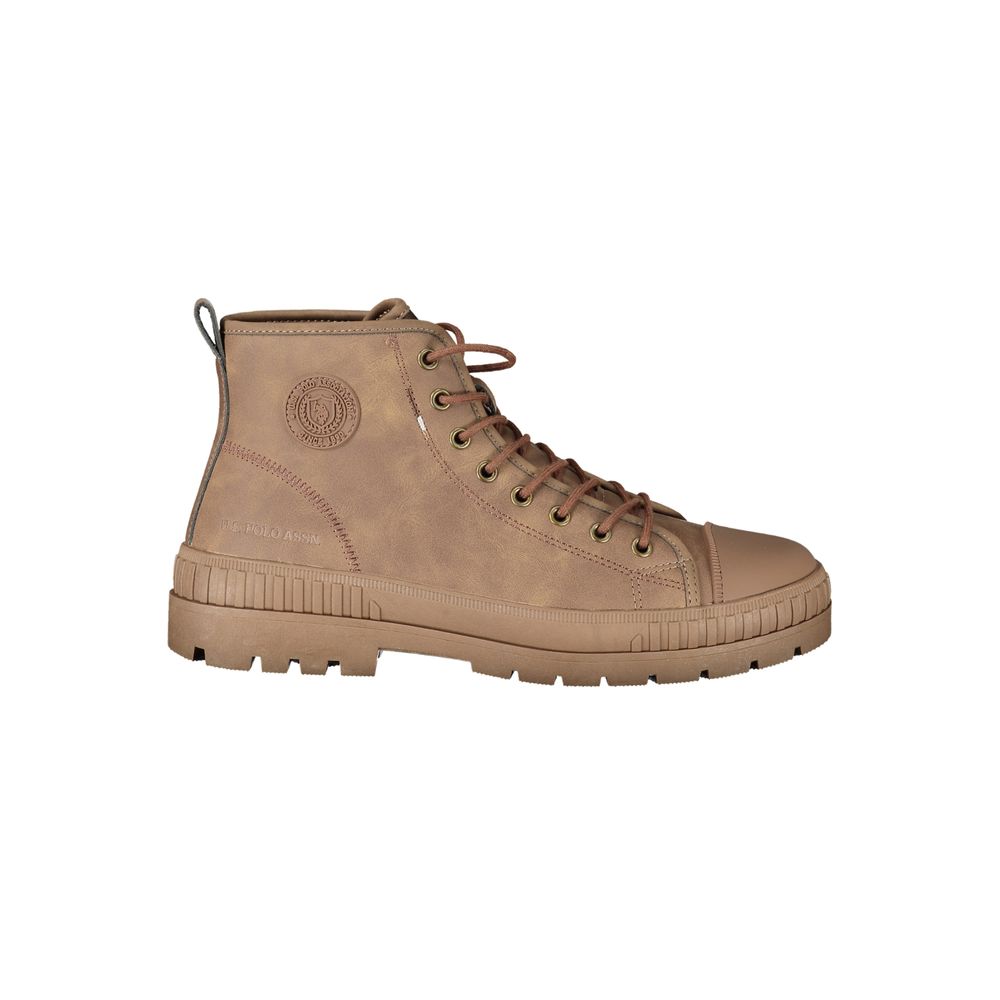 Brown Polyurethane Men's Boot