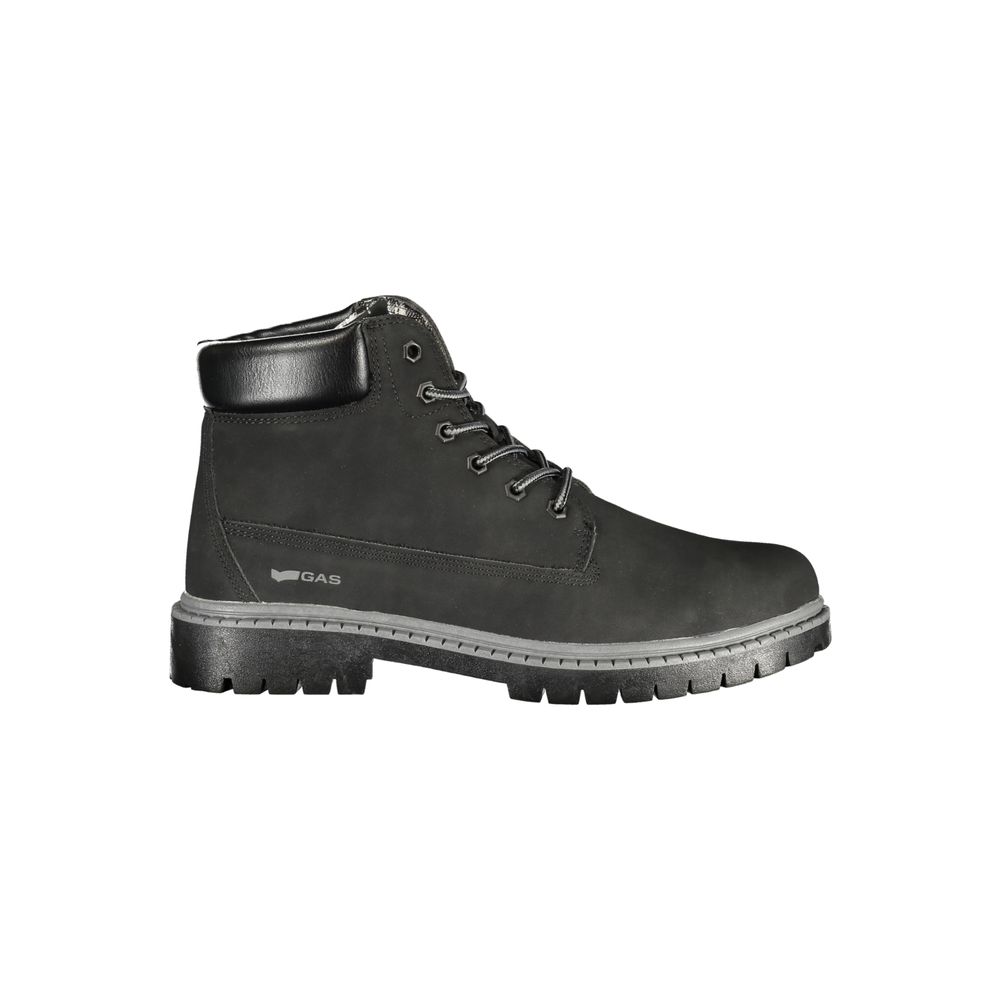 Black Polyurethane Uomo Stivaletti