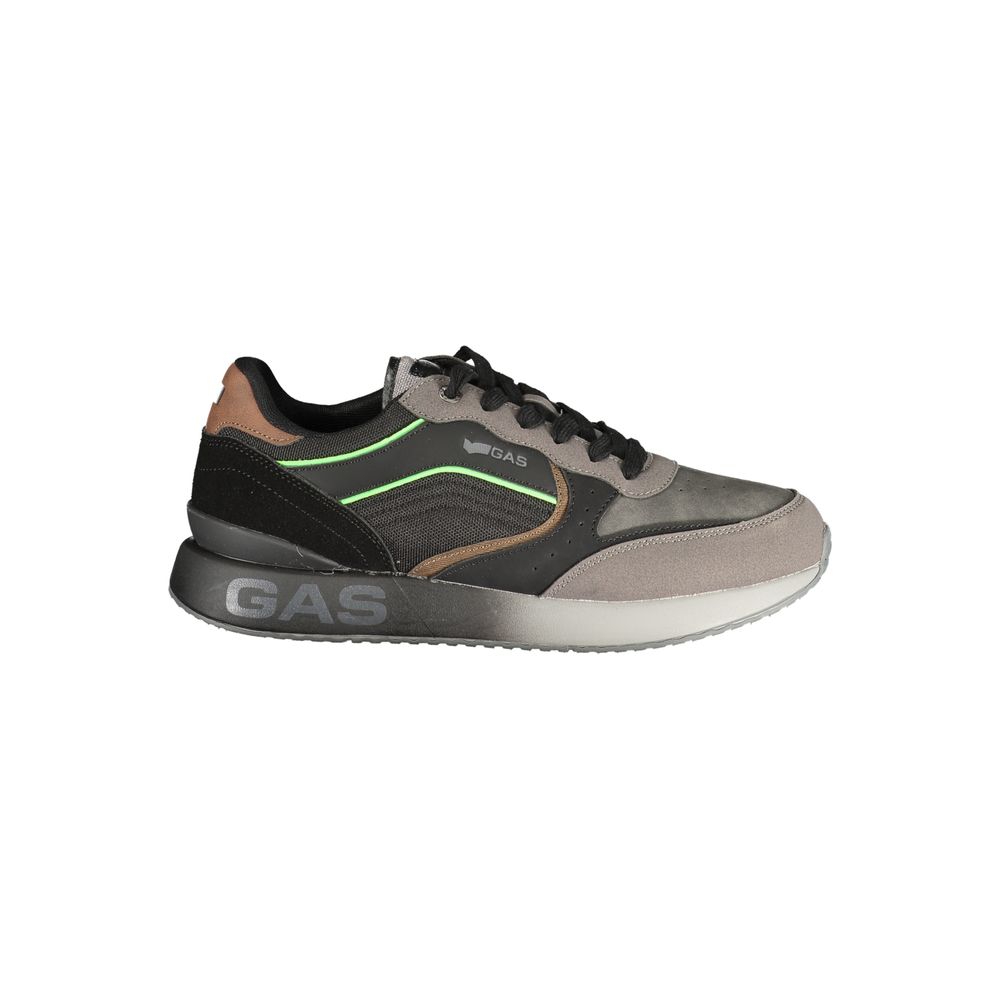 Black Polyurethane Mens Sneaker
