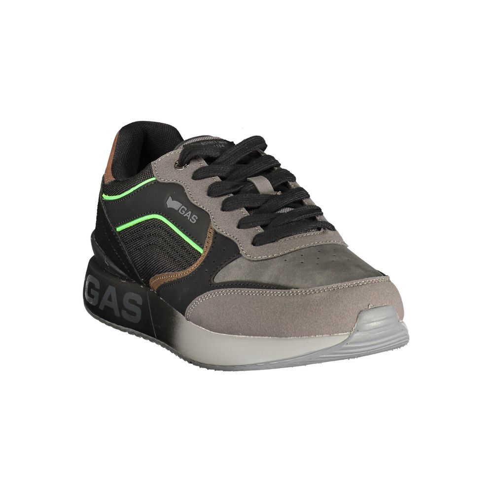 Black Polyurethane Mens Sneaker