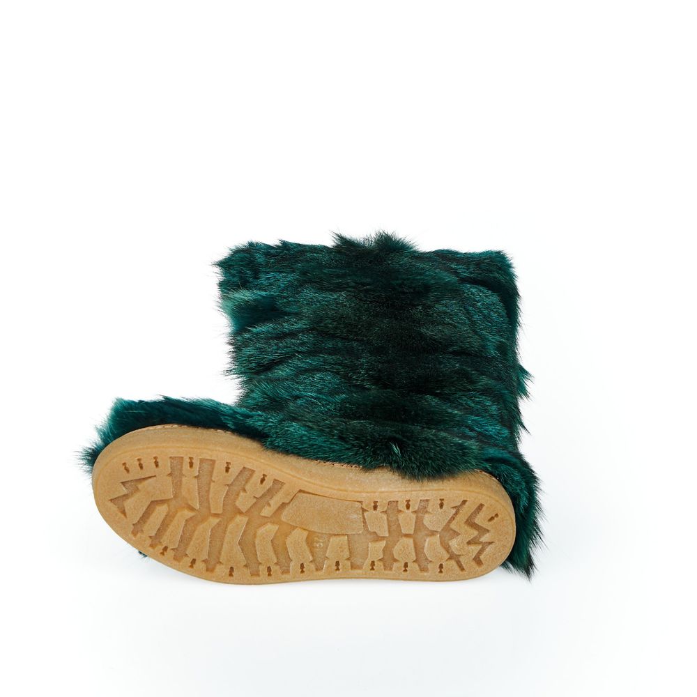 Teal Fur Women's Shoe