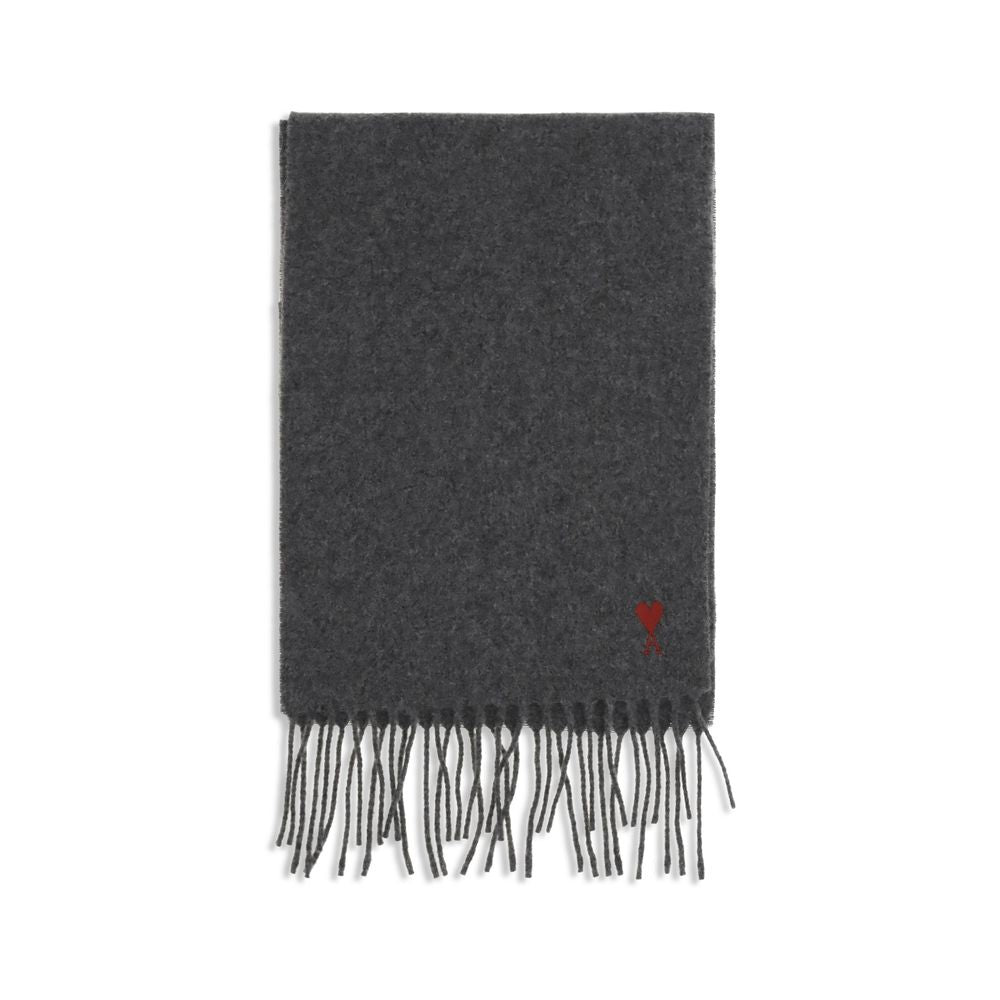 Gray Wool Oves Aries Foulard