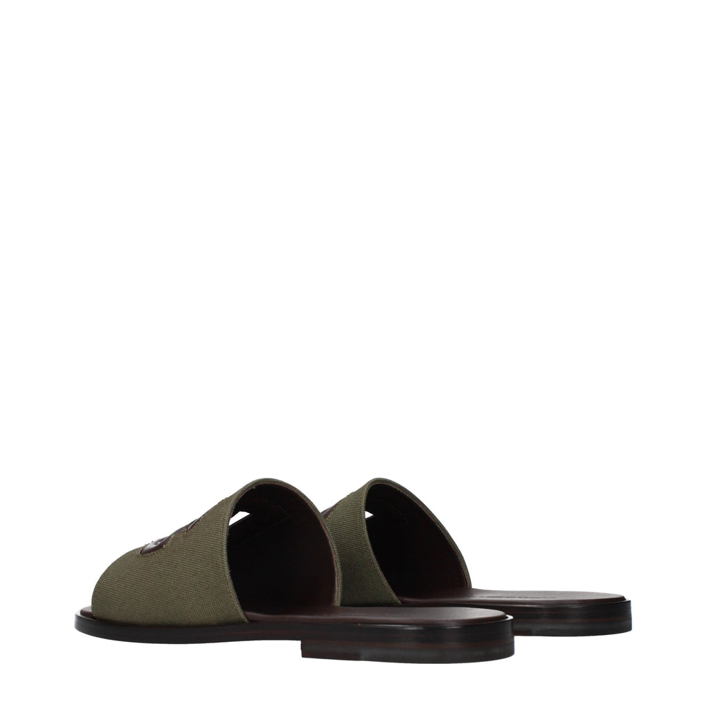 Green Fabric Slippers