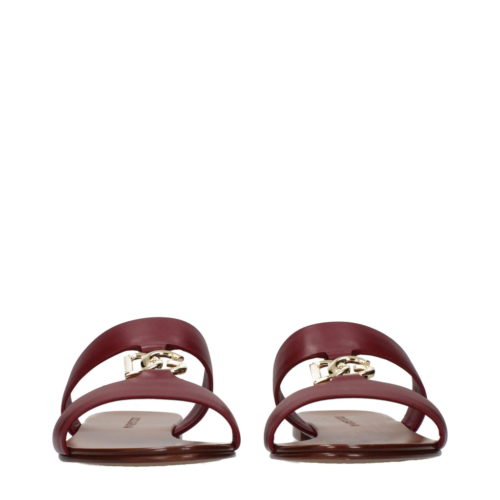 Red Leather Slippers