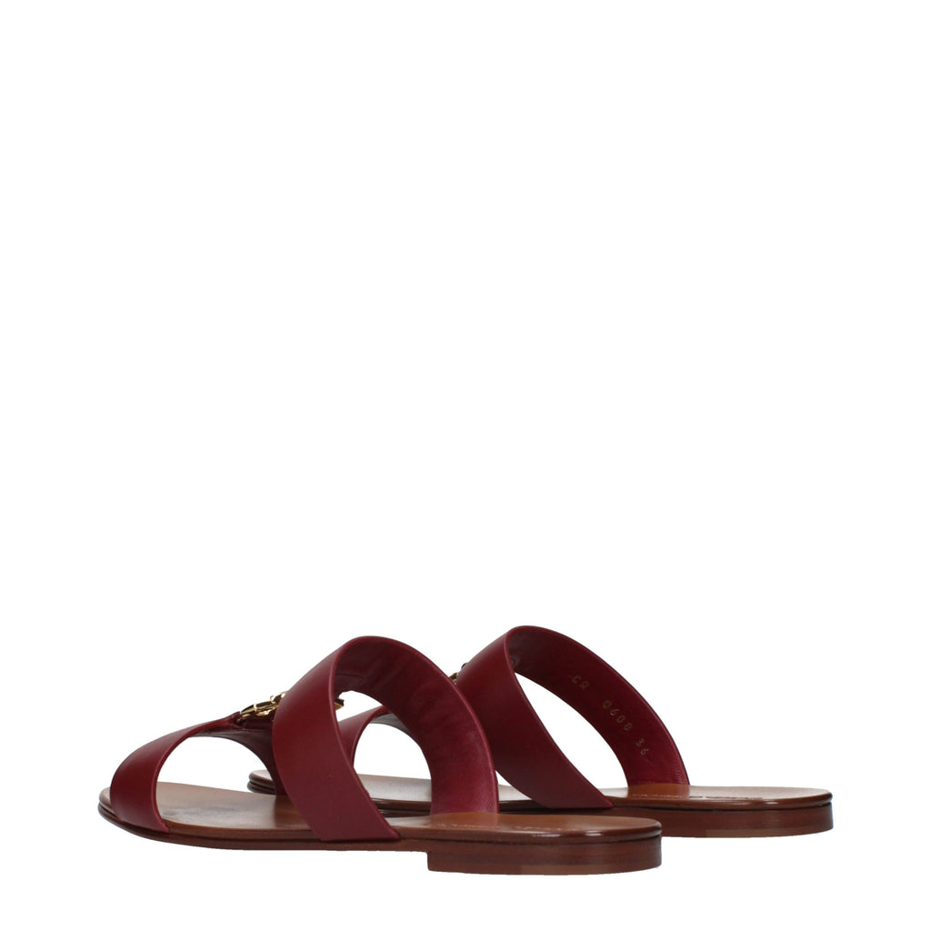 Red Leather Slippers