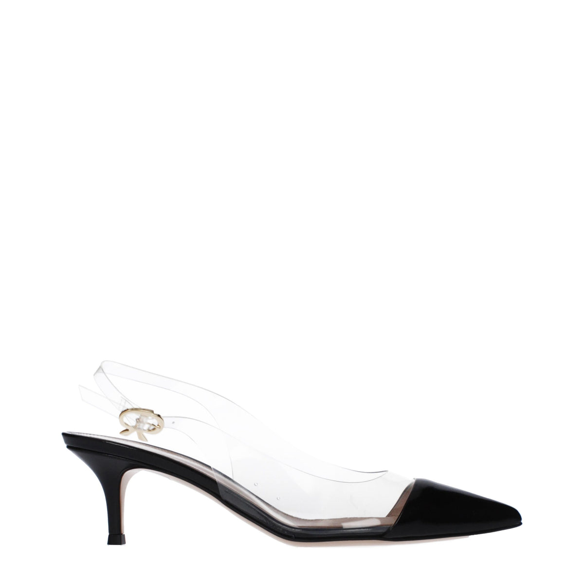 Transparent Plexiglass Mid Heel Pumps
