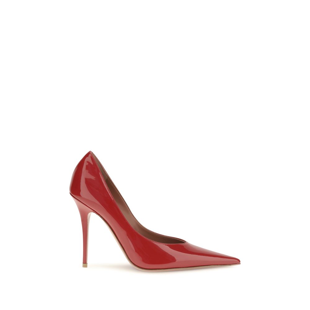 Red Calf Leather Bos Taurus High Heel Pumps