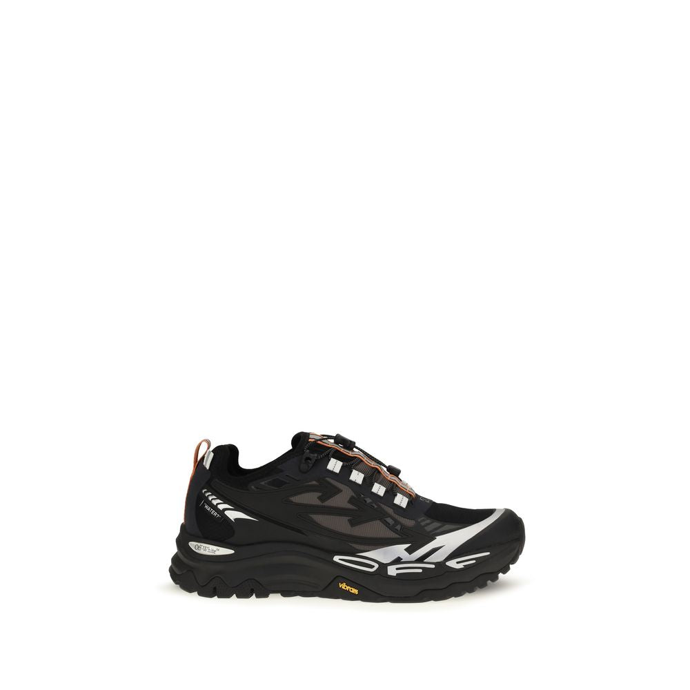 Black Polyester Athletic Sneakers