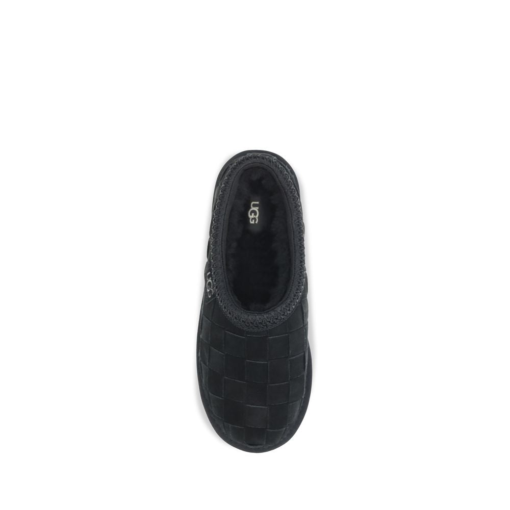Black Suede Leather Mules