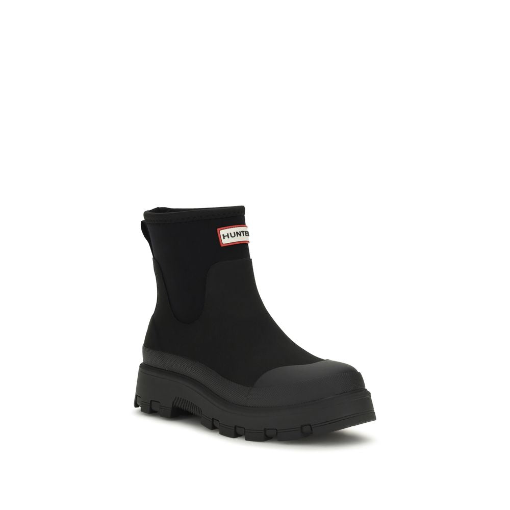 Black Rubber Chelsea Boots