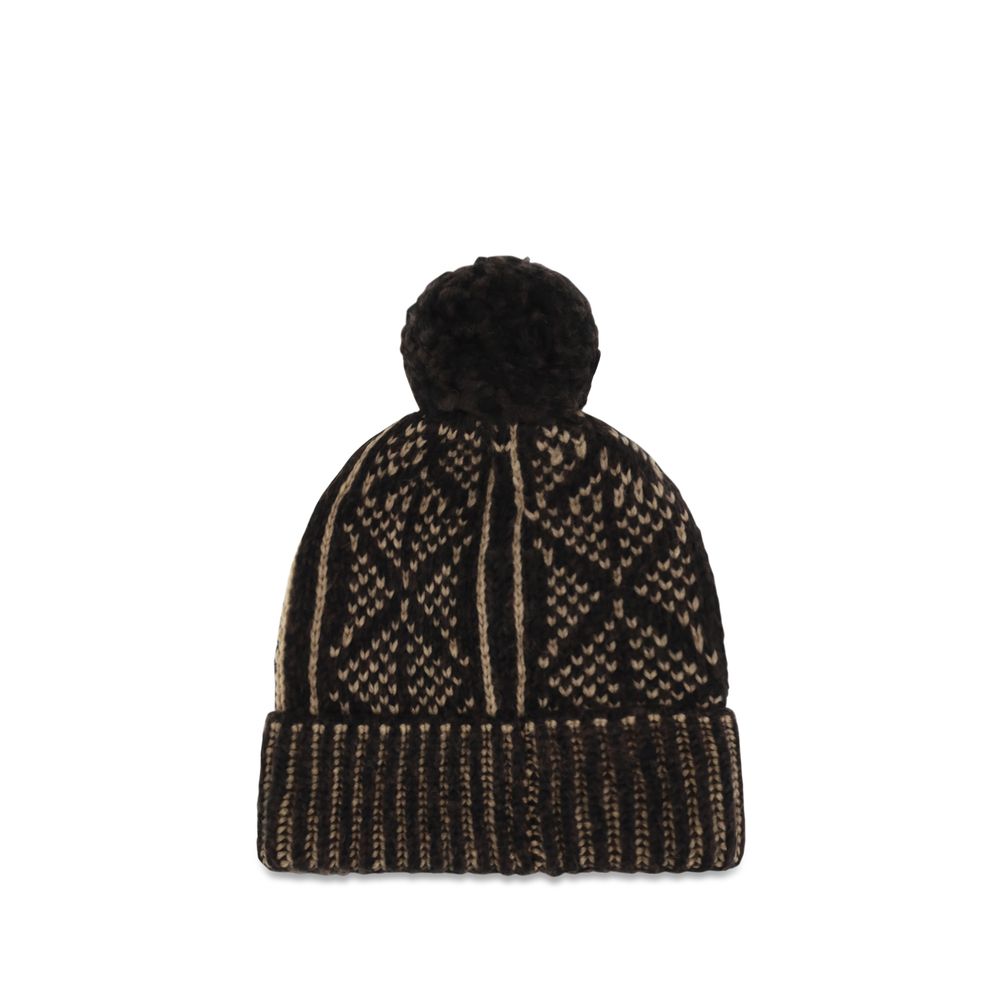 Brown Alpaca Vicugna Pacos Beanie