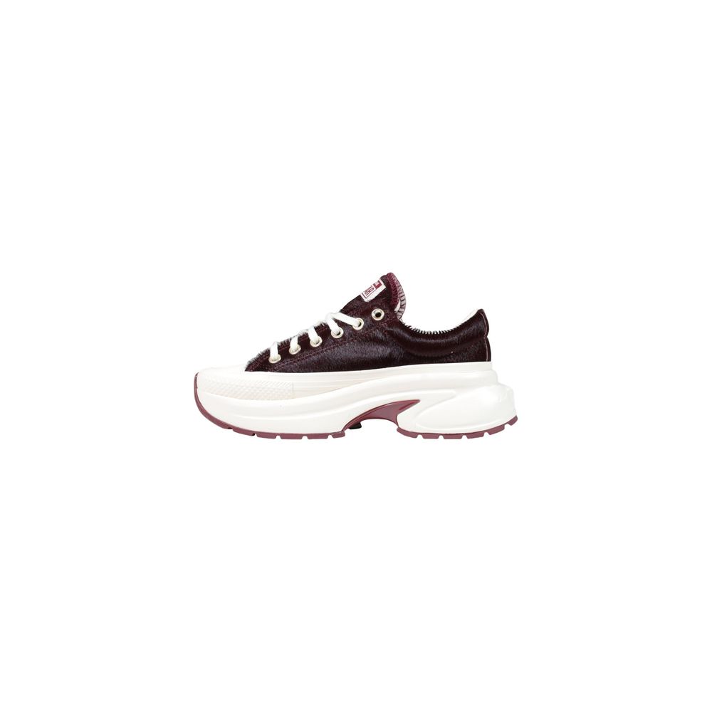 Bordeaux Leather Chunky Sneakers