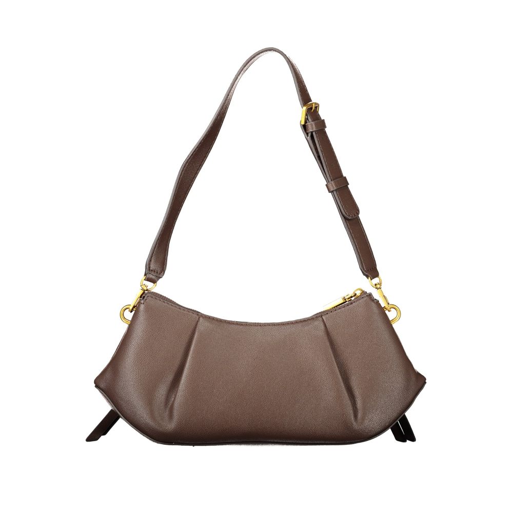 Brown Polyester Women's Bag
