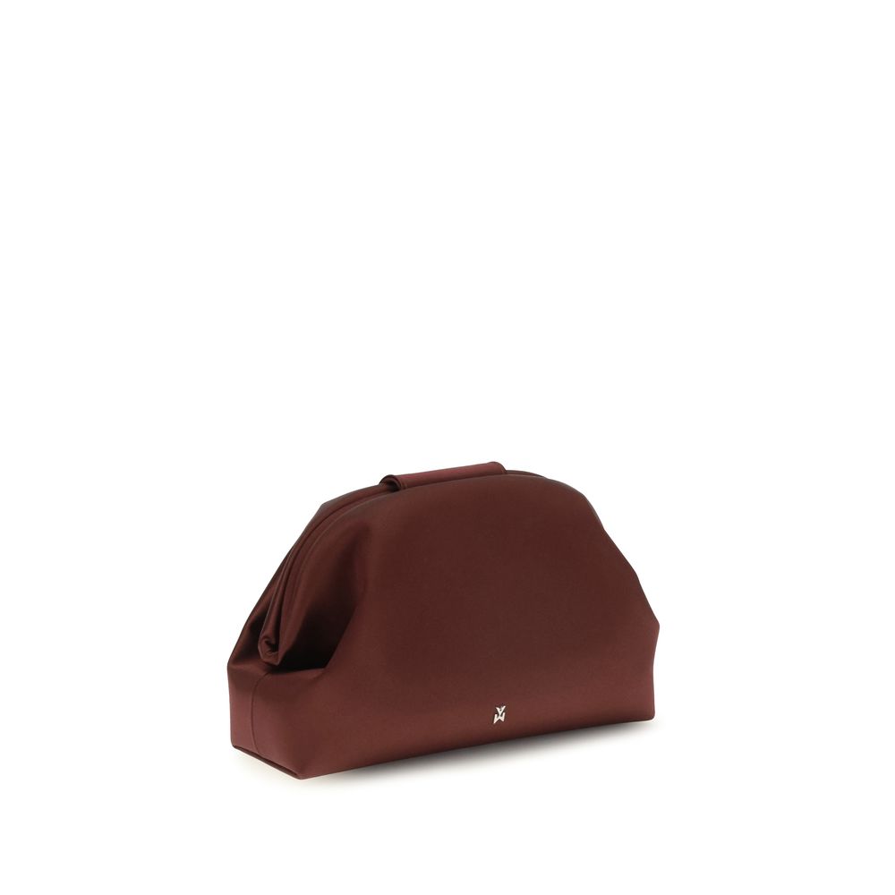 Bordeaux Satin Shoulder Bag