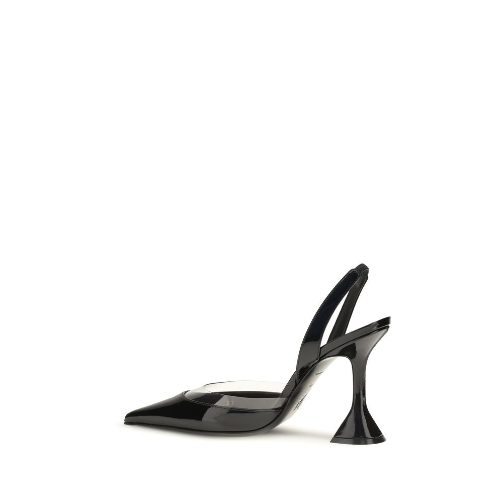 Black Calf Leather Bos Taurus High Heel Pumps